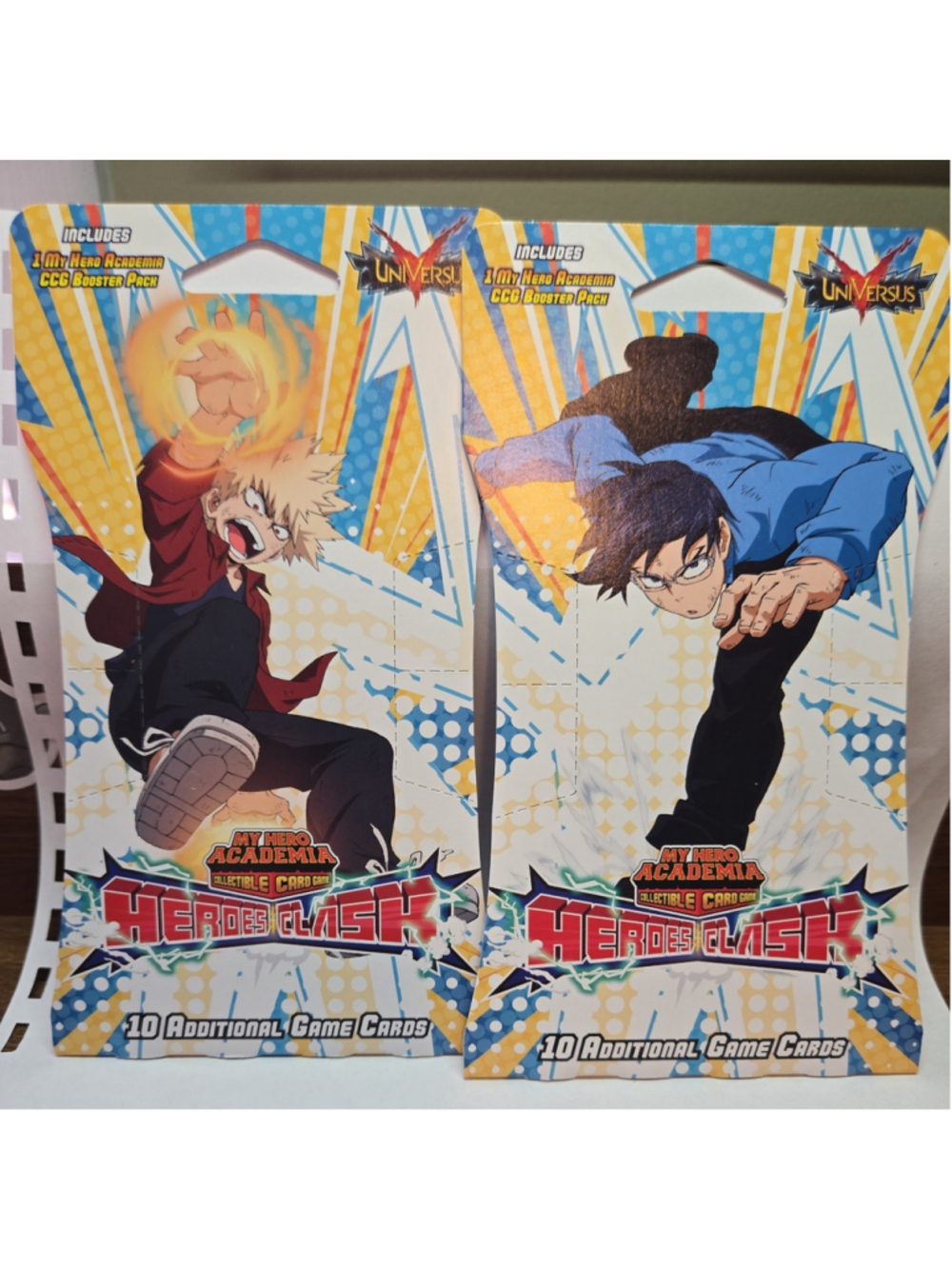 Lot Of 2 My Hero Academia ✨️ Heroes Clash Card Pack with 10 cards per pack